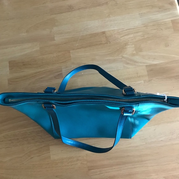 NWT VERA BRADLEY SMALL ELLA TOTE IN TURQUOISE - Picture 4 of 8